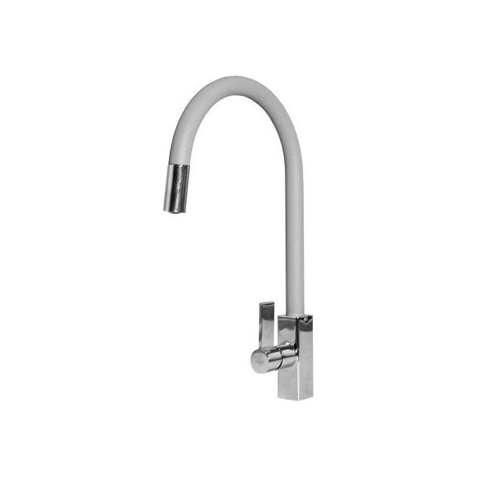 Elleci Rain Plus MMKRAP79 Miscelatore monocomando con canna girevole e doccetta estraibile Aluminium