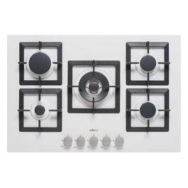 PGSP75168CS Linea Plano Piano Cottura a Gas 5 Zone 1 Tripla Corona Griglie in Ghisa 75 cm Bianco