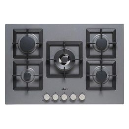 Elleci PMSP75173CS Plano 75 Piano Cottura a Gas 5 Zone 1 Tripla Corona centrale 75 cm Grigio Titanio