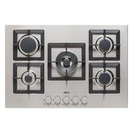 PIAP751INCS Linea Plano Piano Cottura a Gas  5 Zone 1 Tripla Corona centrale Griglie Ghisa 75 cm Inox