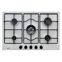 PMSS75379CN Linea Style Piano Cottura a Gas 5 Zone 1 Tripla Corona centrale Griglie Lamellari Manopole Nere 75 cm Aluminium 79
