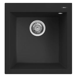 QUADRA 102 Lavello 1 vasca cm. 47x50 keratek black