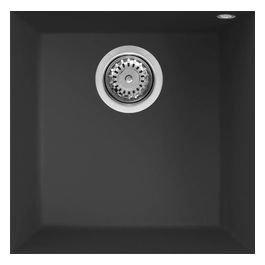 QUADRA 102 SOTTOTOP Lavello 1 vasca cm. 44x44 granitek nero