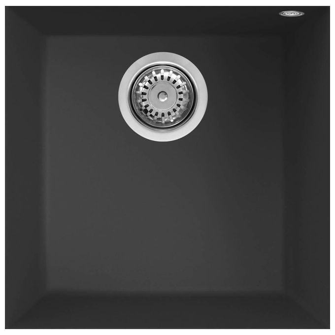Elleci QUADRA 102 SOTTOTOP Lavello 1 vasca cm. 44x44 granitek nero