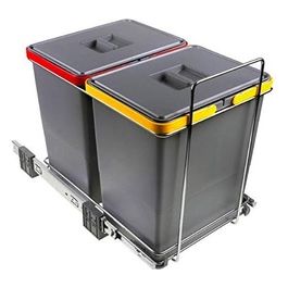 PF01 34B2 ECOFIL Pattumiera Estraibile per Mobile 40cm 18+18 Litri