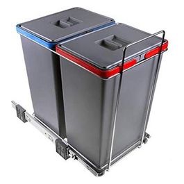 PF01 44B2 ECOFIL Pattumiera Estraibile per Mobile 40cm 24+24 Litri