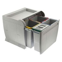 PTA 5040A CITY Pattumiera Estraibile in Plastica per Mobile 60cm 12+12+8+8 Litri
