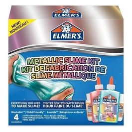 Elmer's Kit per Slime Metallizzato con Colla Vinilica Metallizzata e Liquido Magico Attivatore di Slime 4 Pezzi