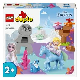 LEGO DUPLO Disney 10418 Elsa e Bruni nella Foresta Incantata, Gioco per Bambini 2+ con il Cavallo Giocattolo Nokk di Frozen 2