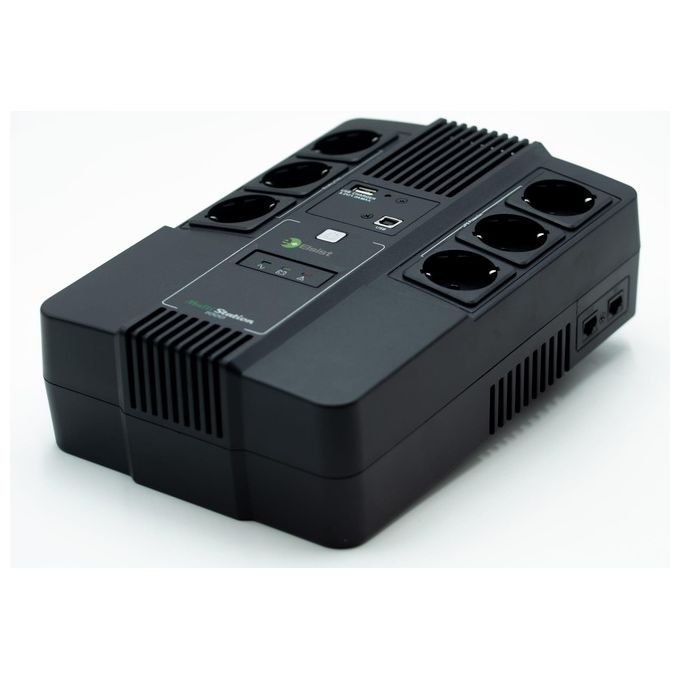 Elsist Multistation 1000 a Multipresa 3 Prese Ups 1000va 3 Prese+Rj45 Filtrate +Usb Xcharger +Usb