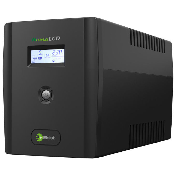 Elsist NEMOLCD 80 NemoLCD Gruppo di Continuita' UPS Linea Interattiva 0,8 kVA 360 W Display LCD 2 Prese Schuko USB colore Nero