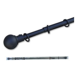 Tende Asta Estensibile Sfera Nero/Argento 120-210cm
