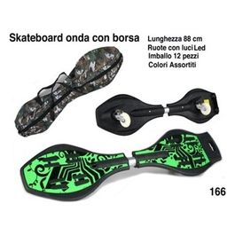 Skateboard Onda con Borsa Ruote Led 88cm