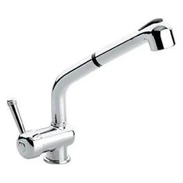 4066 Laguna Miscelatore Monocomando con Doccetta estraibile e Canna Alta Nero