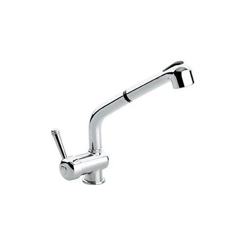 4066 Laguna Miscelatore Monocomando con Doccetta estraibile e Canna Alta Nero