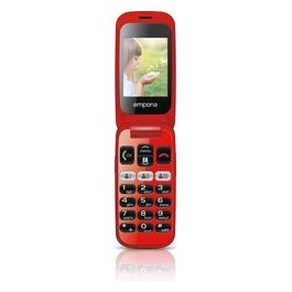 Emporia ONE Telefono Cellulare 3G Display 2.4" a Colori Tasti Grandi Tasto SOS Nero/Rosso
