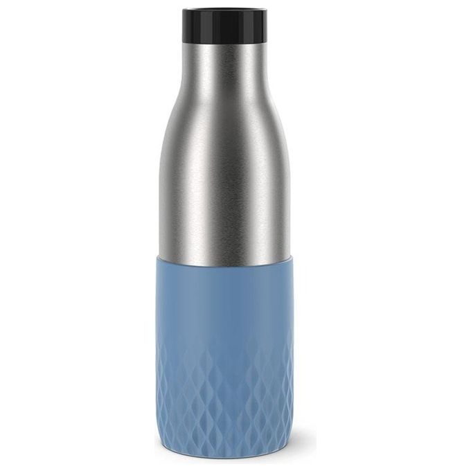 Emsa Bottiglia Termica Quick Press BluDrop Azzurro