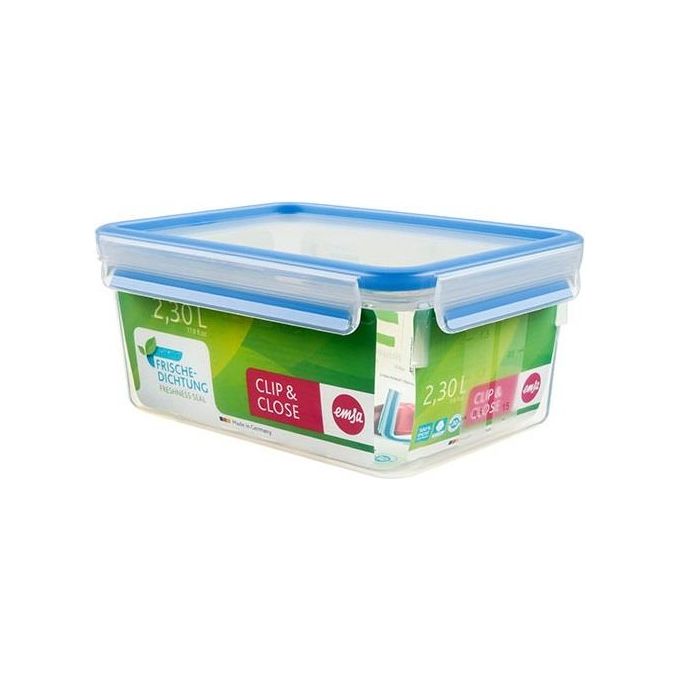 Image of Emsa Contenitore Ermetico Clip and Close 2,3 Litri Coperchio con Guarnizione e Chiusura a Clip