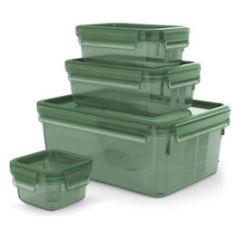 Contenitore Rettangolare Verde 4 pz