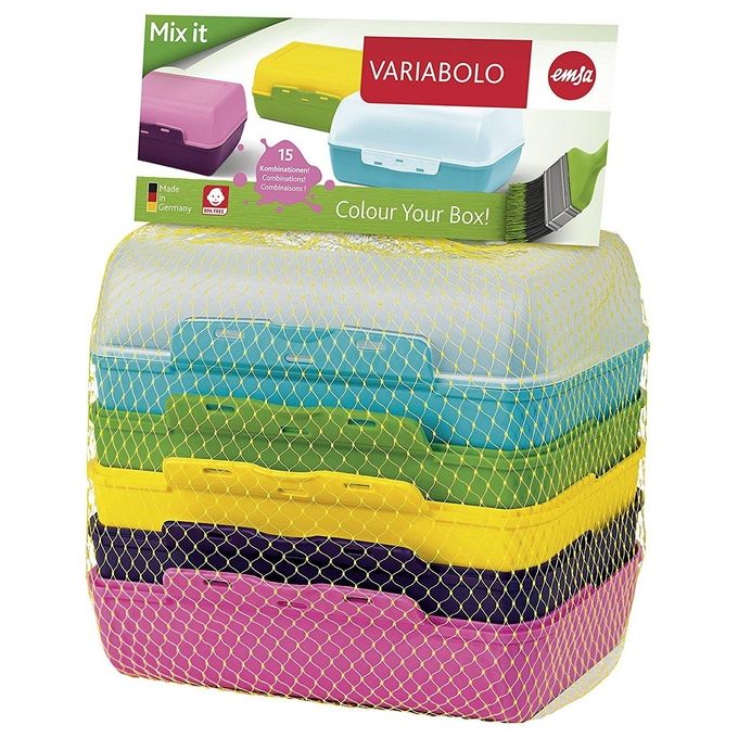 Emsa Variabolo Set di Contenitori per Alimenti 4 Pezzi 16x11x14cm