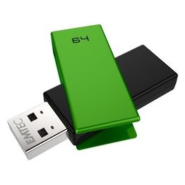 C350 Brick 2.0 Unita' Flash Usb 64Gb Usb Tipo A Nero/Verde