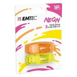 Chiavetta Usb 2.0 C410 16Gb 2 Pezzi Neon