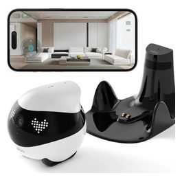 Enabot, Robot Domestico Mobile EBO Air 2, Monitoraggio, Rilevamento Movimento, Blu