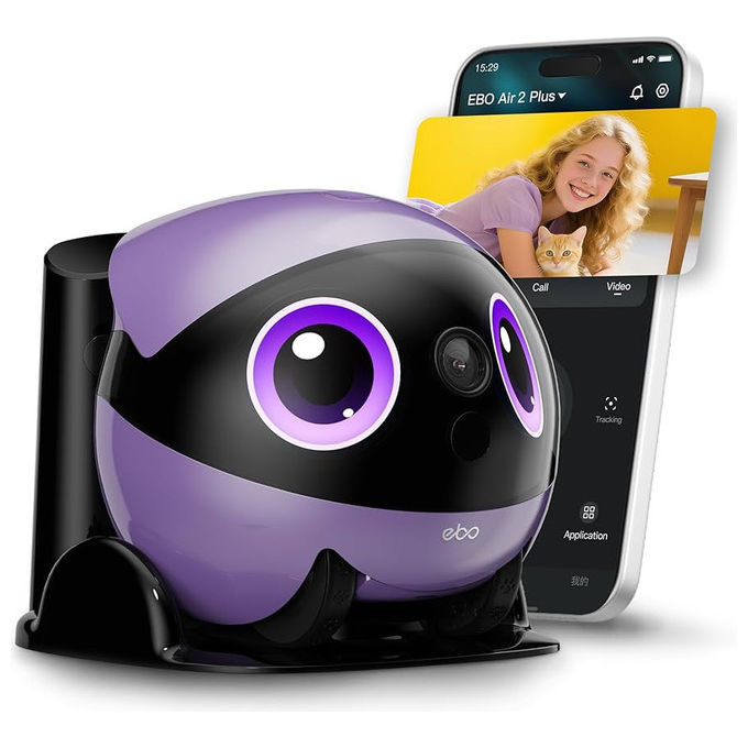 EnaBot, Robot Domestico con Monitoraggio, Videochiamata, Viola