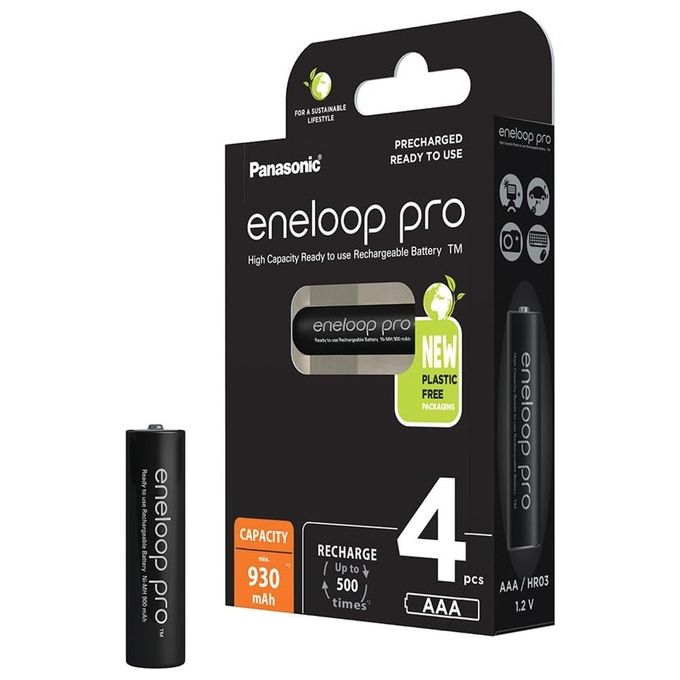 Eneloop Pro Micro 930mAh AAA Ni-MH 4 Pezzi