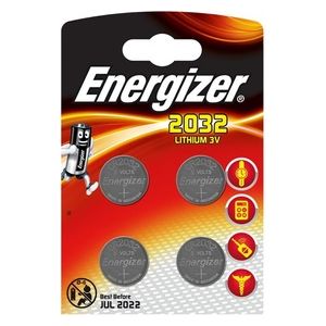 Energizer 637762 Blister da 4 Batterie Litio CR 2032 Maxi