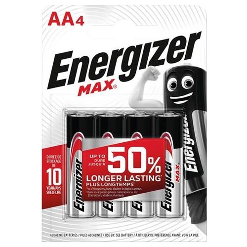 Energizer Confezione 4 Max Alkaline AA CHP4
