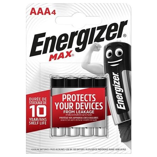 Energizer Confezione 4 Max Alkaline AAA CHP4