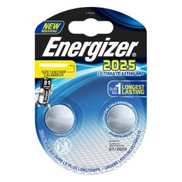 Pila a Bottone CR 2025 al Litio Ultimate 2025 170mAh 3V 2 Pezzi