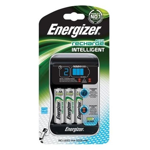 Energizer Pro Charger Caricatore con 4 batterie AA Stilo 2000mAh