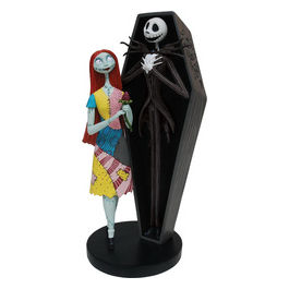 Enesco, Statuetta Jack e Sally, The Nightmare Before Christmas, Resina, 23.9 cm