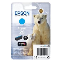 Epson 26 4.5 ml cyan originale blister cartuccia dinchiostro per Expression Premium XP-510, 520, 600, 605, 610, 615, 625, 700, 710, 720, 800, 810, 820