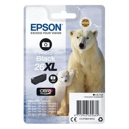 Epson 26XL 8.7 ml misura XL nero per foto originale blister cartuccia dinchiostro per Expression Premium XP-510, XP-520, XP-600, XP-605, XP-610, XP-615, XP-620, XP-625, XP-700, XP-710, XP-720, XP-800, XP-810, XP-820