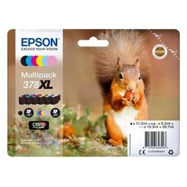 Epson 378XL Multipack Confezione da 6 59,7ml XL Nero/Ciano/Ciano Chiaro/Magenta Chiaro/Magenta/Giallo