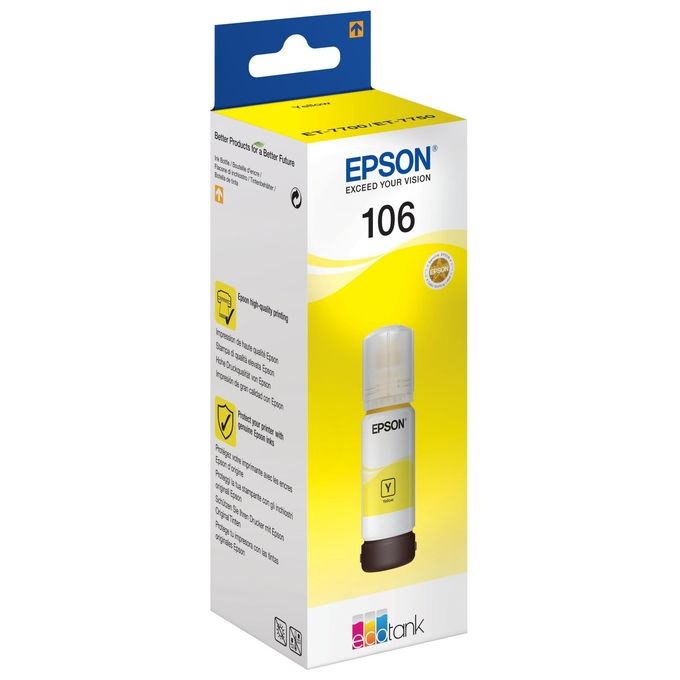 Epson C13T00R440 106 EcoTank Flacone Inchiostro Inkjet 70 ml ET-7700 ET-7750 colore Giallo
