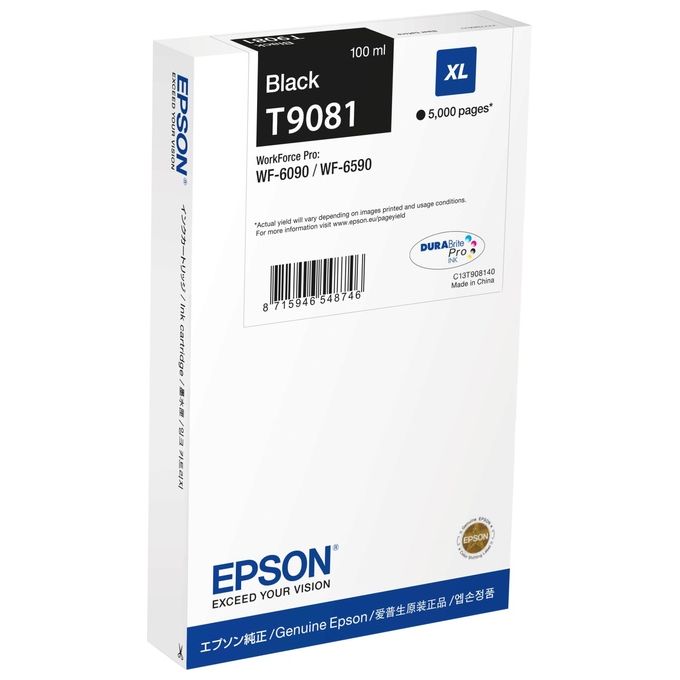 Epson C13T90814N Cartuccia d'Inchiostro Originale Resa Elevata XL Nero