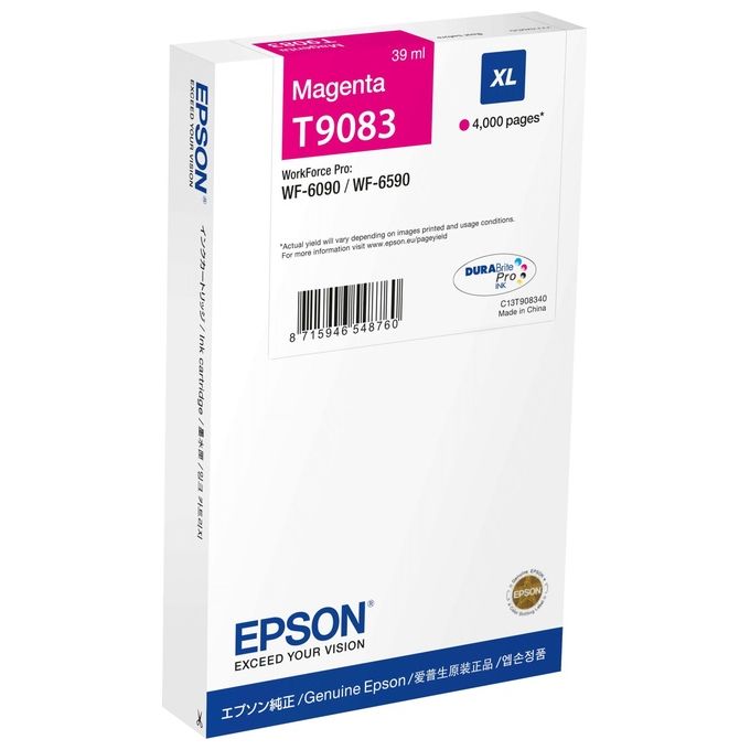 Epson C13T90834N Cartuccia d'Inchiostro Originale Resa Elevata XL Magenta