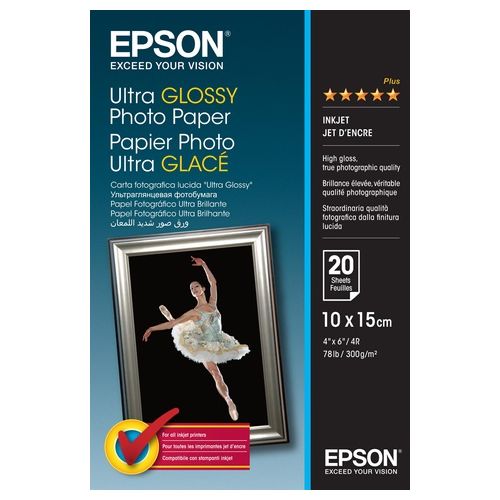 Epson Carta Foto Lucida Ultra 10x15cm 20f