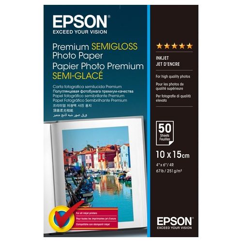 Epson Carta Foto Semilucida Premium 10x15