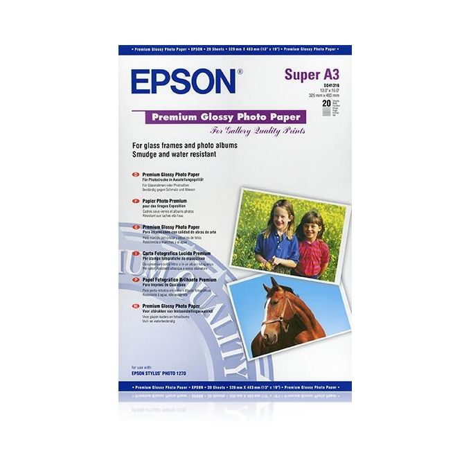 Epson carta fotografica lucida premium a3+ 20fg