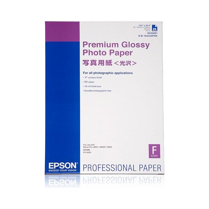 Epson carta fotografica premium glossy a2 25fg