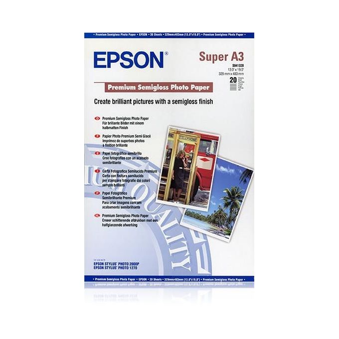 Epson carta fotografica semilucida premium a3+ 20fg