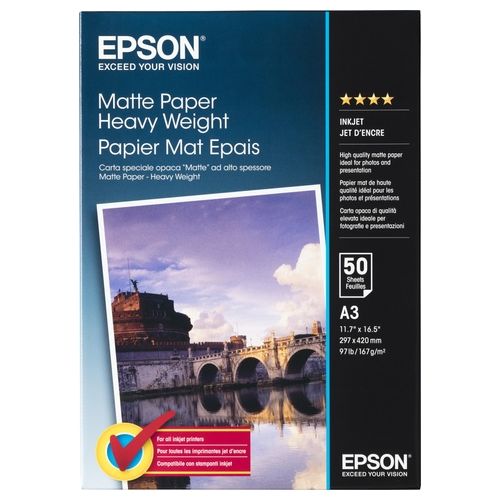 Epson carta speciale opaca matte alto spessore a3 50fg