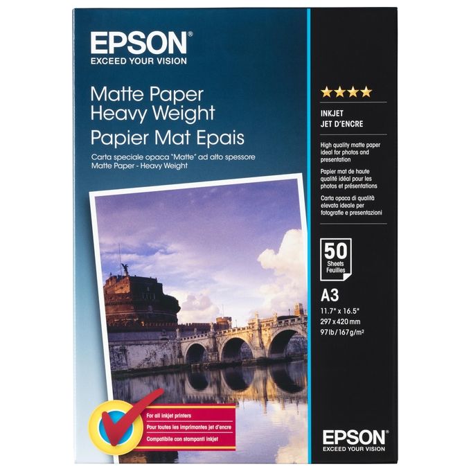 Epson carta speciale opaca matte alto spessore a3 50fg