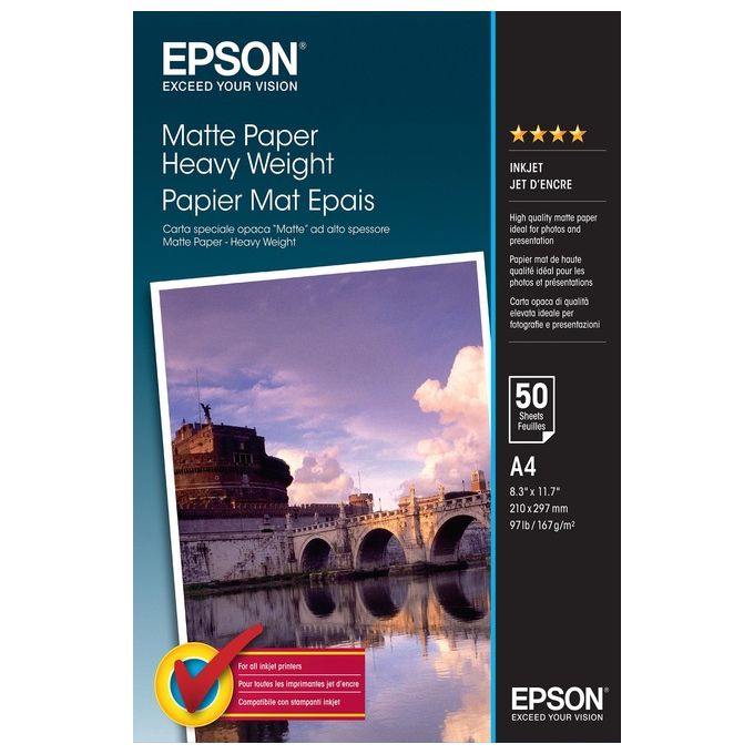 Epson carta speciale opaca matte alto spessore a4 50fg