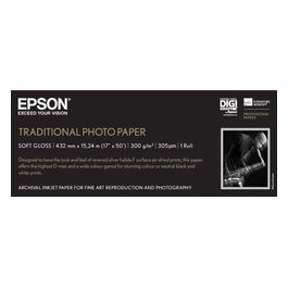 Epson Carta Traditional Photo Paper 17X 15m Rotolo